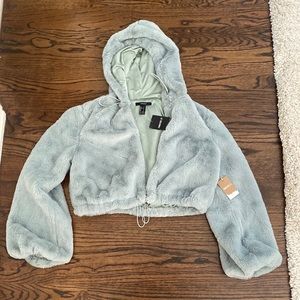 Forever 21 fuzzy cropped jacket
